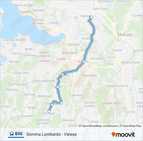 B50  Line Map
