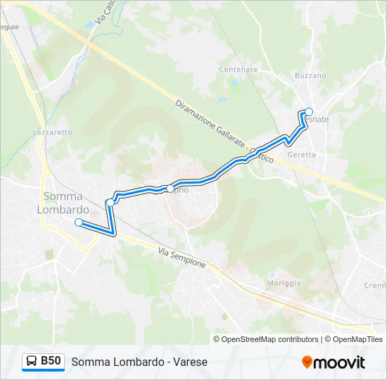 B50  Line Map