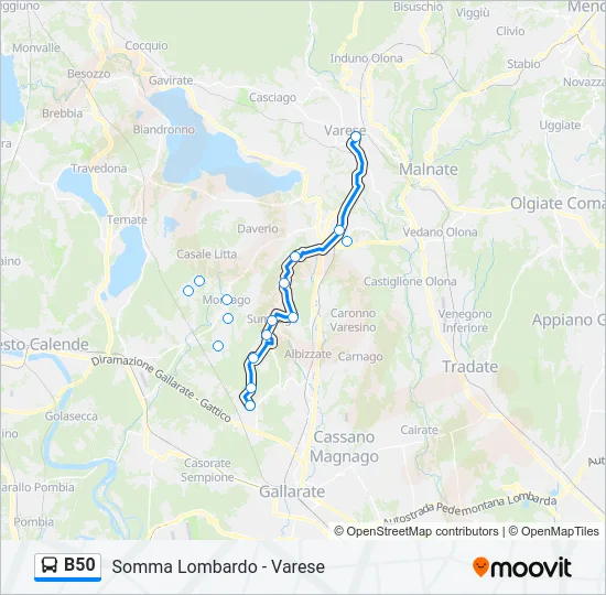 B50  Line Map