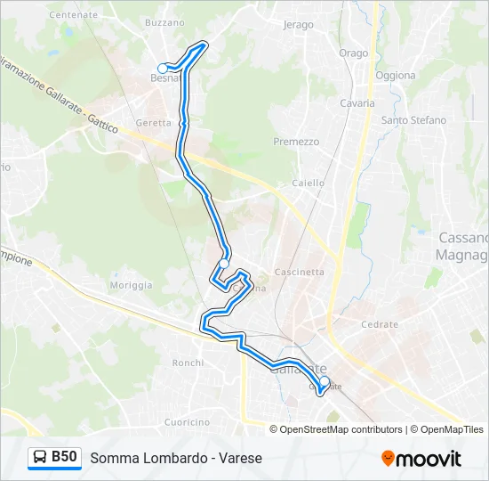B50  Line Map
