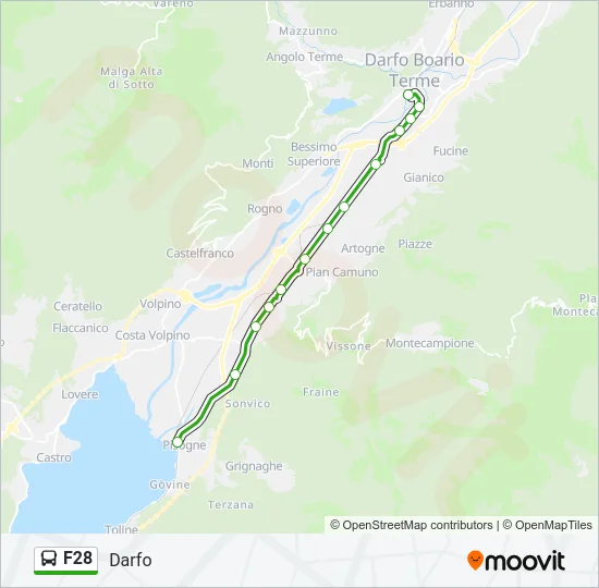 Percorso linea  F28