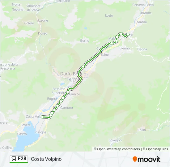 Percorso linea  F28