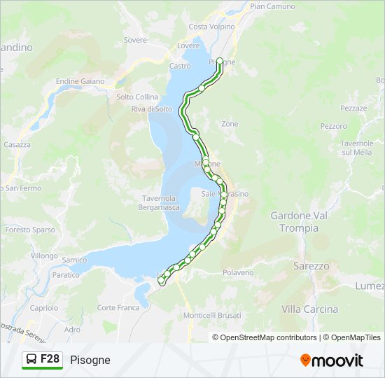 Percorso linea  F28