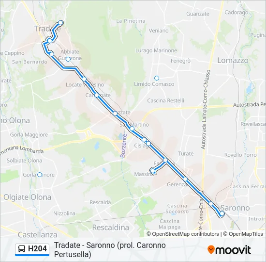 H204  Line Map