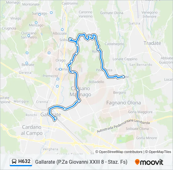 H632  Line Map