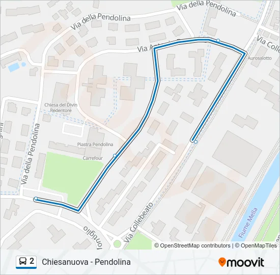 2 Bus Line Map