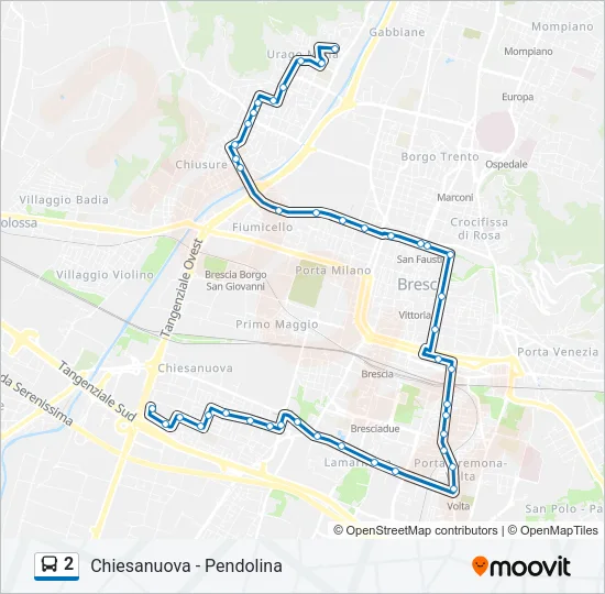 2 Bus Line Map