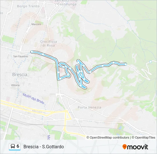 6 Bus Line Map