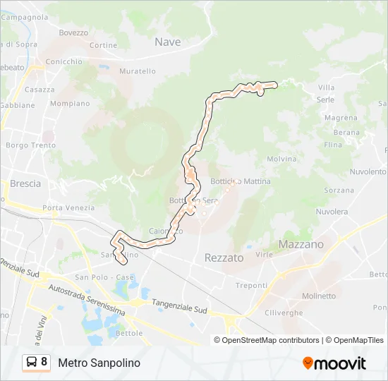 8 Bus Line Map