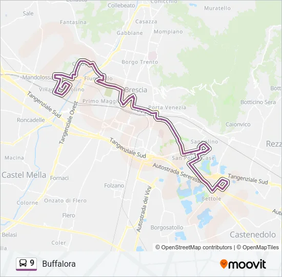 9 Bus Line Map