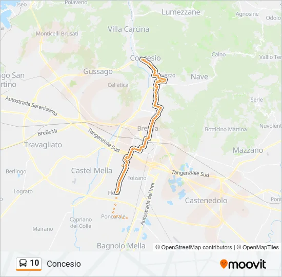 10 Bus Line Map