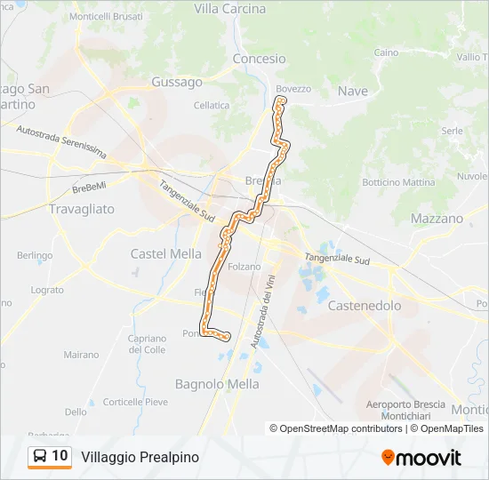 10 Bus Line Map