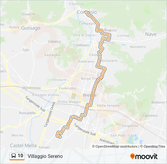10 Bus Line Map