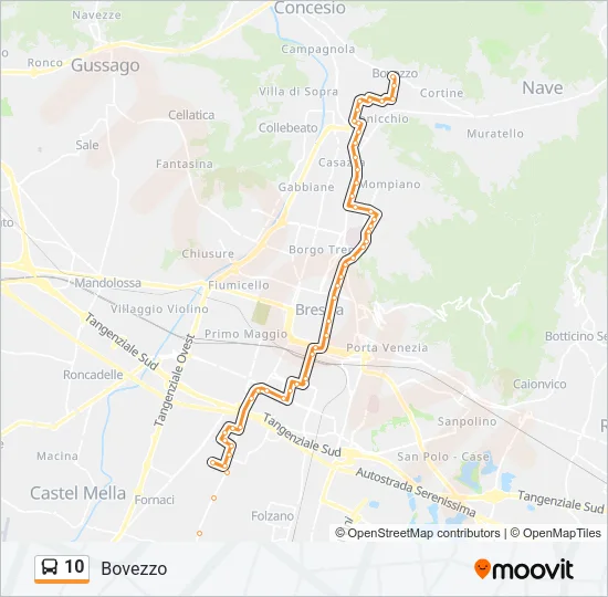 10 Bus Line Map