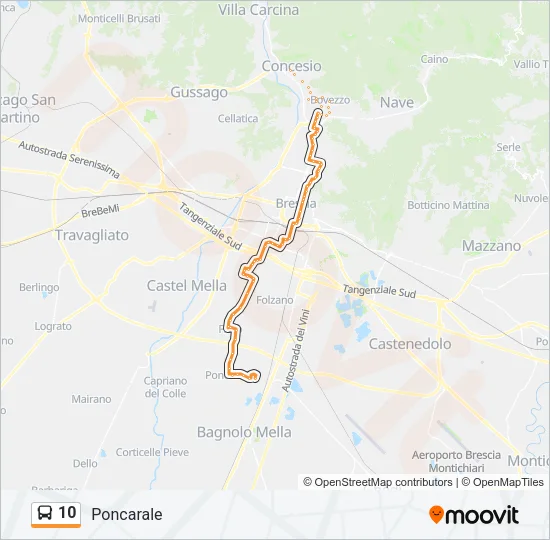 10 Bus Line Map