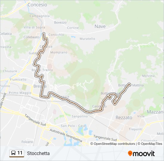 11 bus Line Map