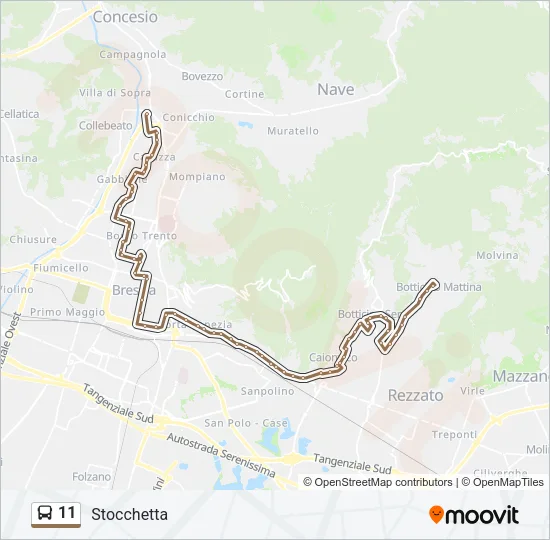 11 Bus Line Map