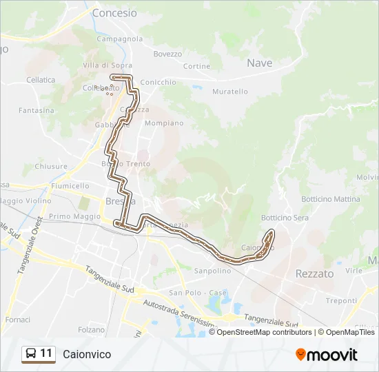 11 Bus Line Map