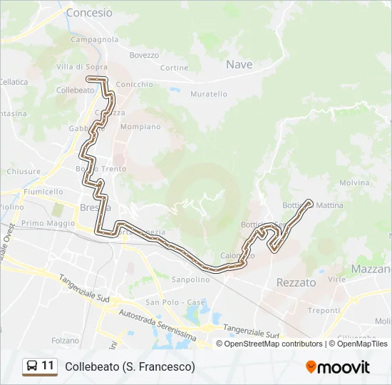 11 Bus Line Map