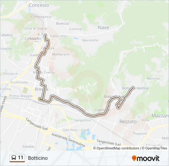 11 Bus Line Map