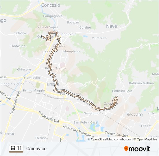 11 bus Line Map