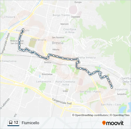 12 Bus Line Map