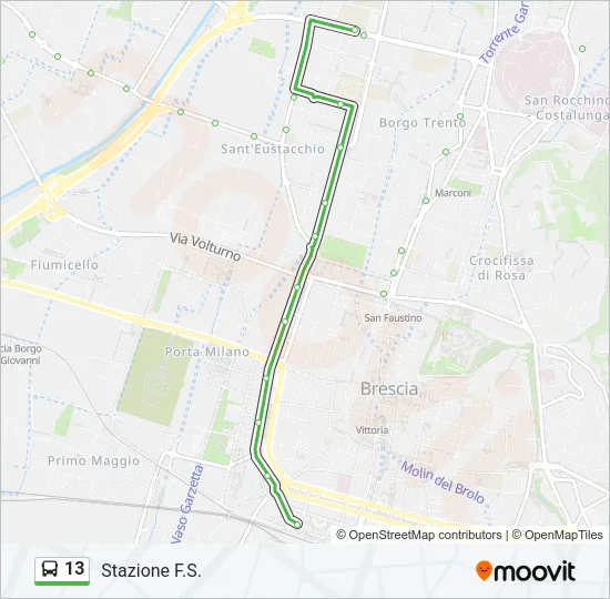 13 Bus Line Map