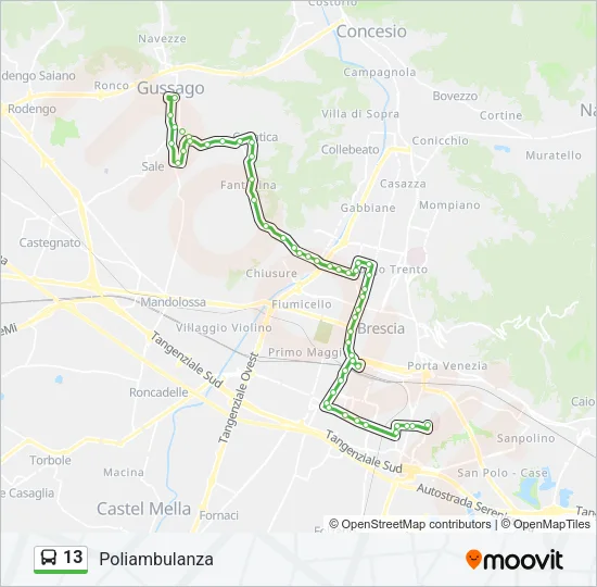 13 Bus Line Map