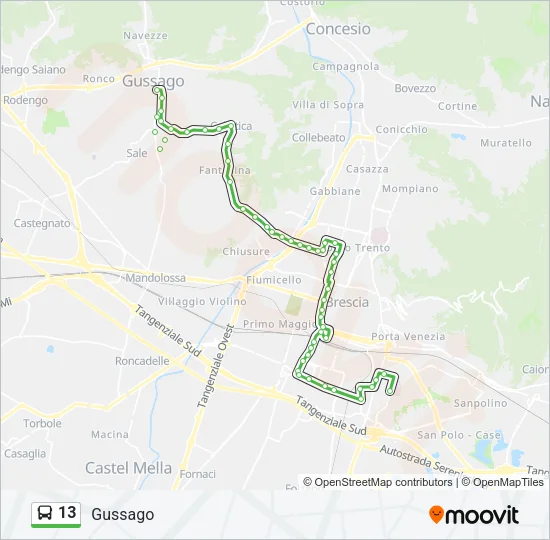 13 Bus Line Map