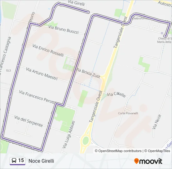 15 Bus Line Map