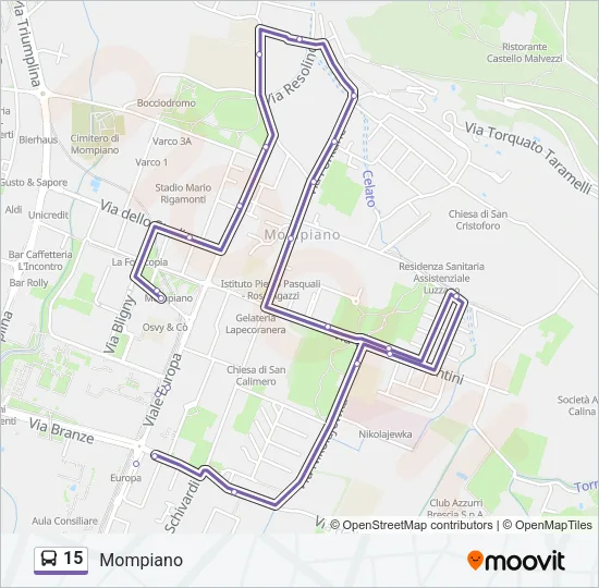 15 Bus Line Map