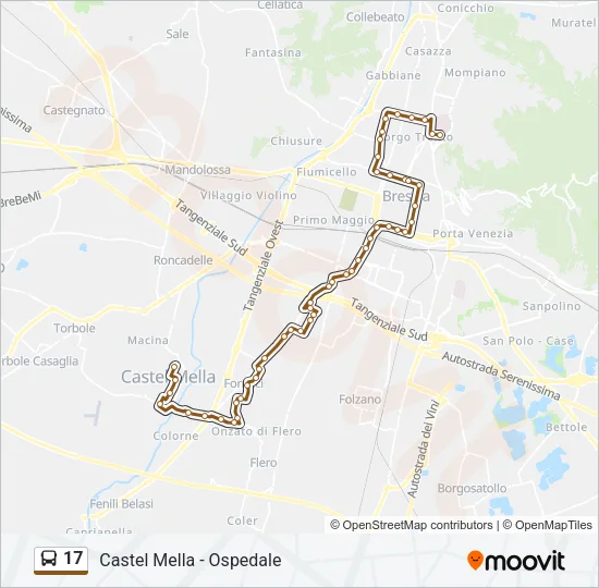 17 Bus Line Map