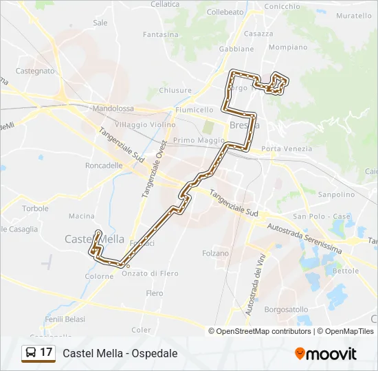 17 Bus Line Map