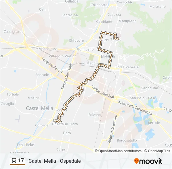 17 Bus Line Map