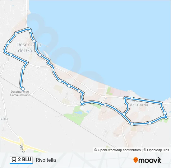 2 BLU Bus Line Map