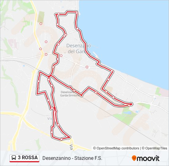 3 ROSSA bus Line Map