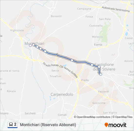 2 Bus Line Map