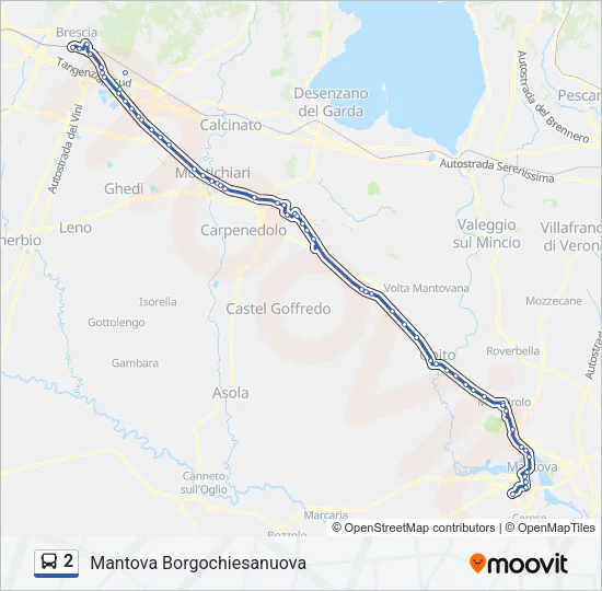 2 Bus Line Map