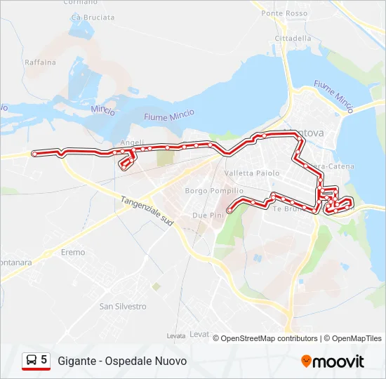 5 Bus Line Map