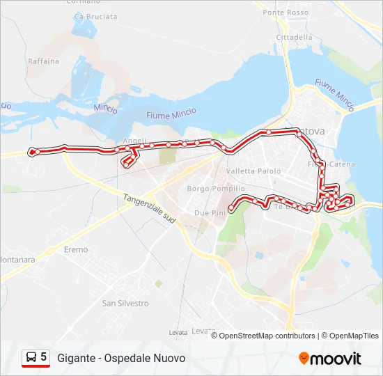5 Bus Line Map
