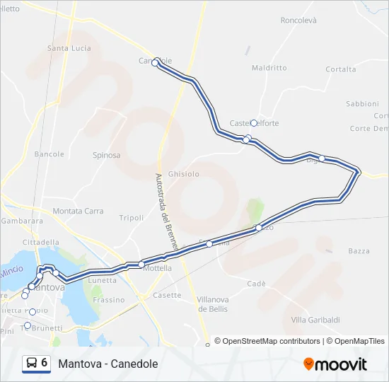 6 Bus Line Map