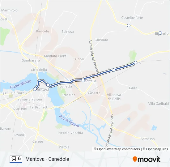 6 Bus Line Map