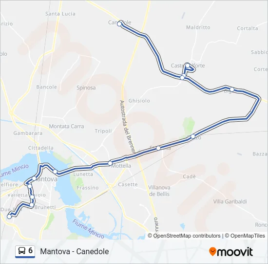 6 Bus Line Map