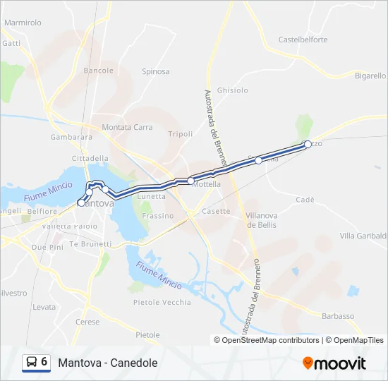 6 Bus Line Map