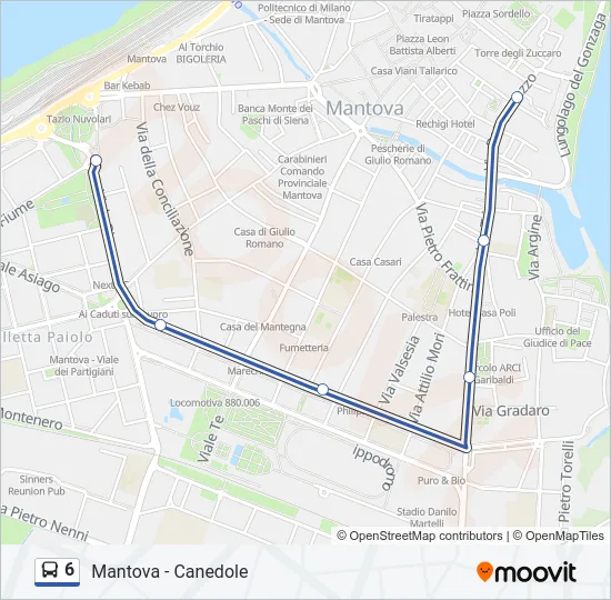 6 Bus Line Map