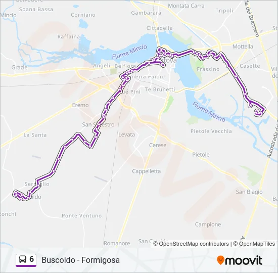 6 Bus Line Map