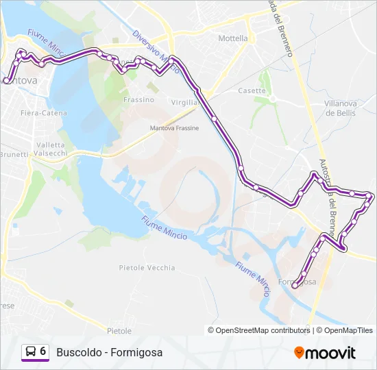 6 Bus Line Map