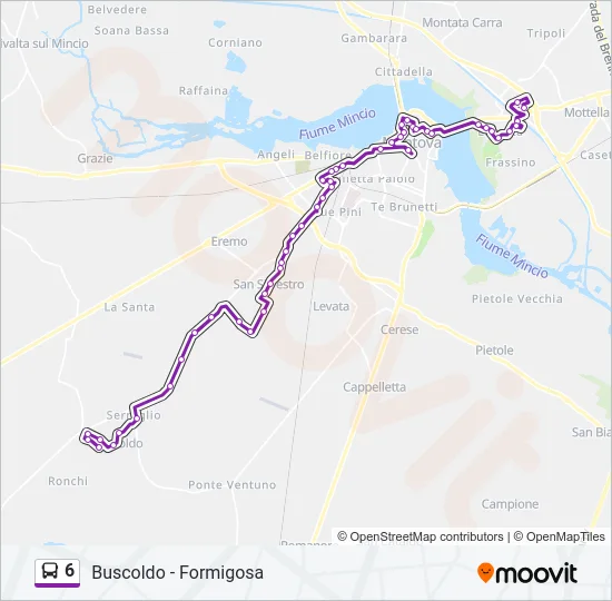 6 Bus Line Map