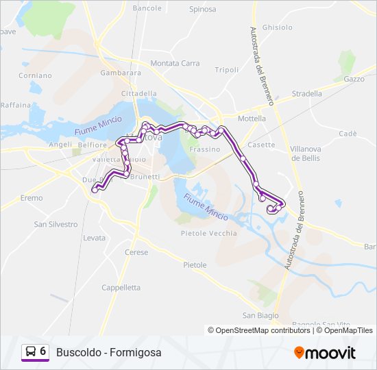 6 bus Line Map