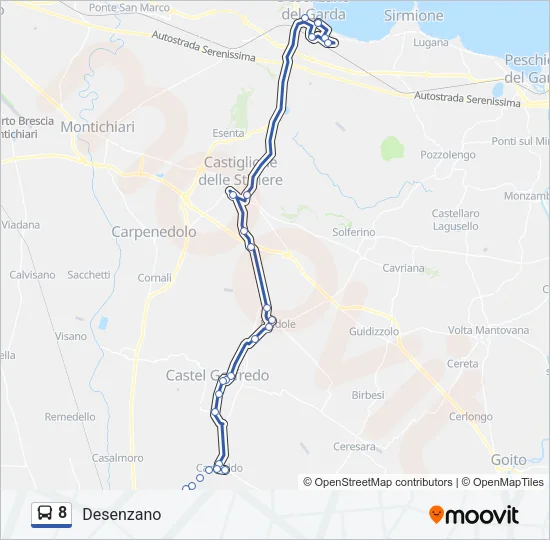 8 Bus Line Map